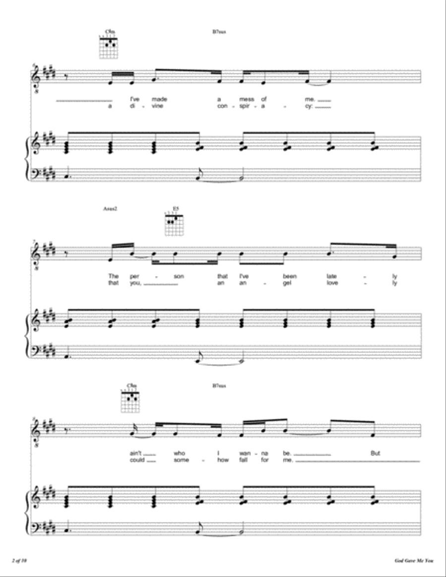 God Gave Me You Voice scores gallery preview page 3