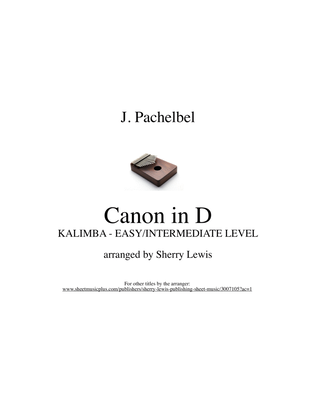 Book cover for CANON by Pachebel for KALIMBA - THUMB PIANO