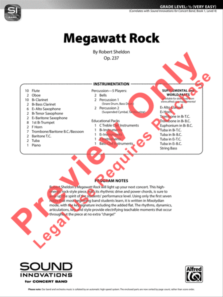 Megawatt Rock Megawatt Rock Concert Band scores gallery preview page 2