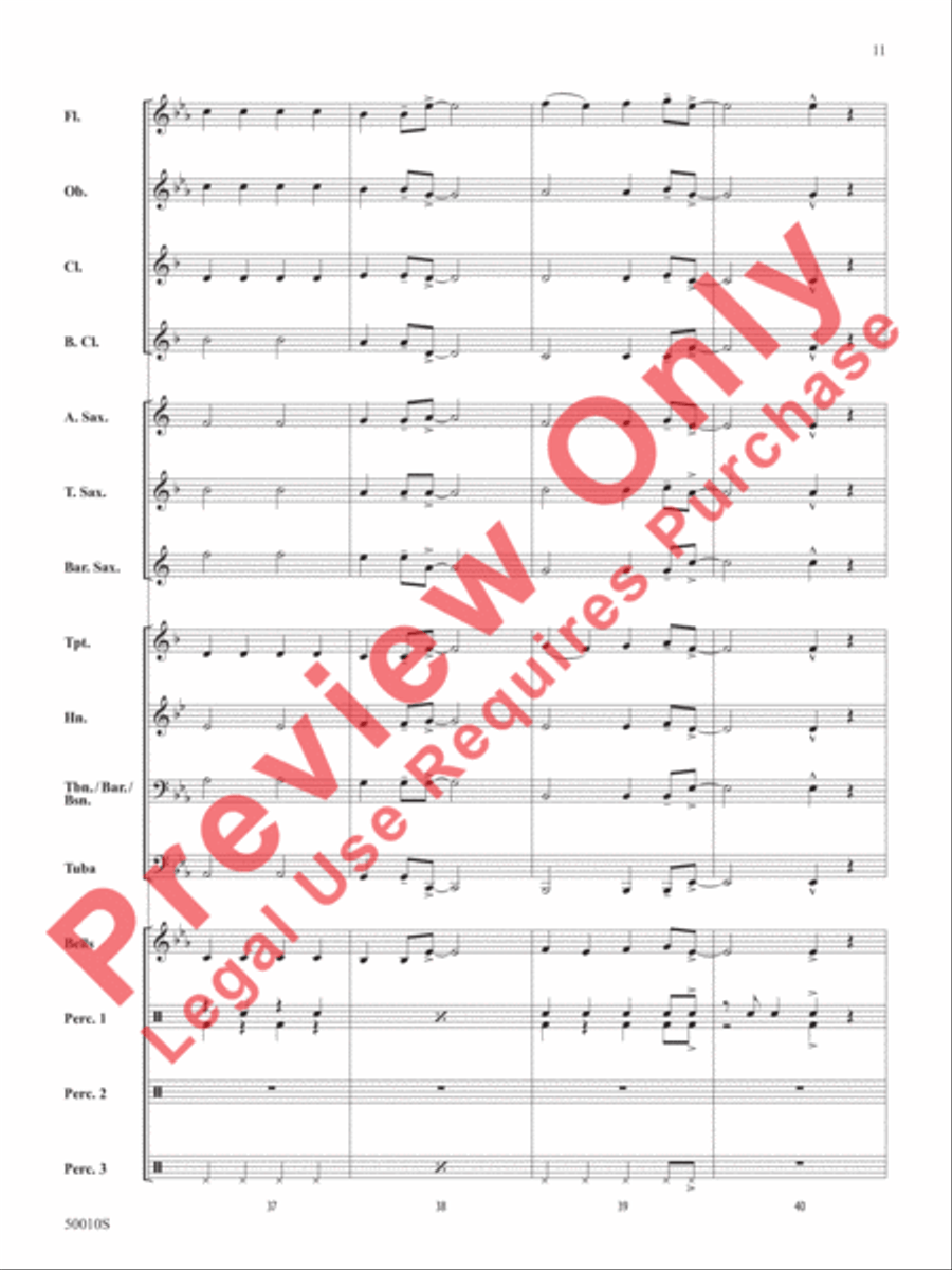 A Holiday Santa-bration Concert Band scores gallery preview page 12