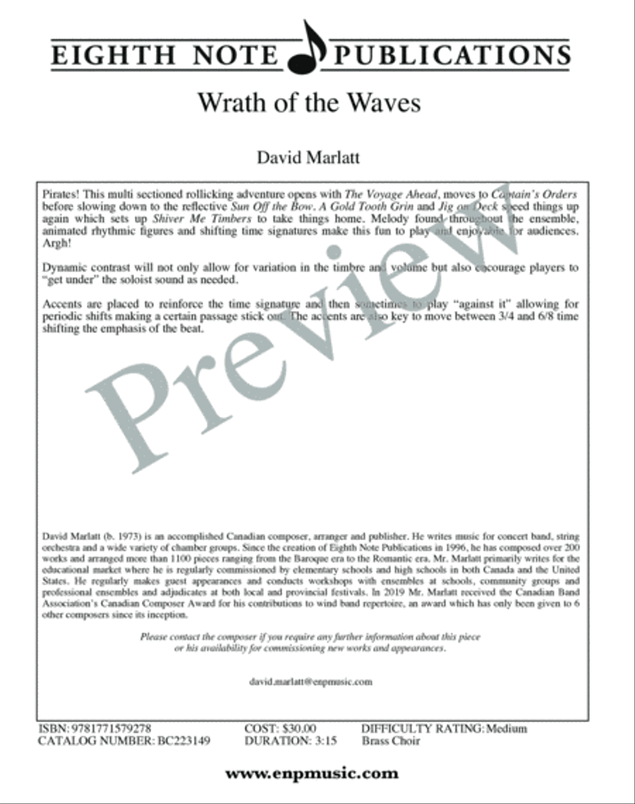 Wrath of the Waves Small Ensemble scores gallery preview page 2