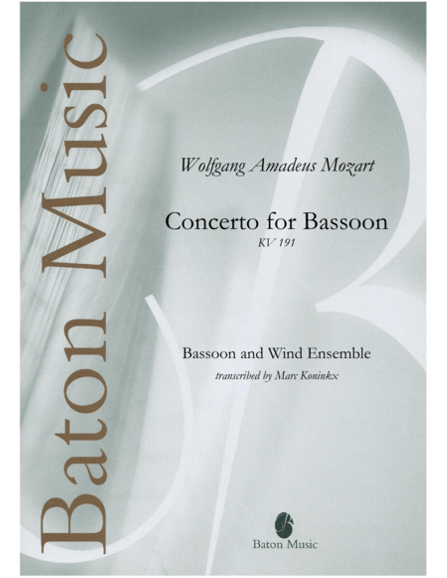 Concerto for Bassoon KV 191 Concert Band scores gallery preview page 1