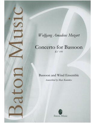 Book cover for Concerto for Bassoon KV 191