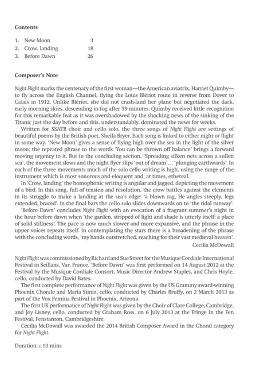Night Flight Night Flight SSATB scores gallery preview page 2