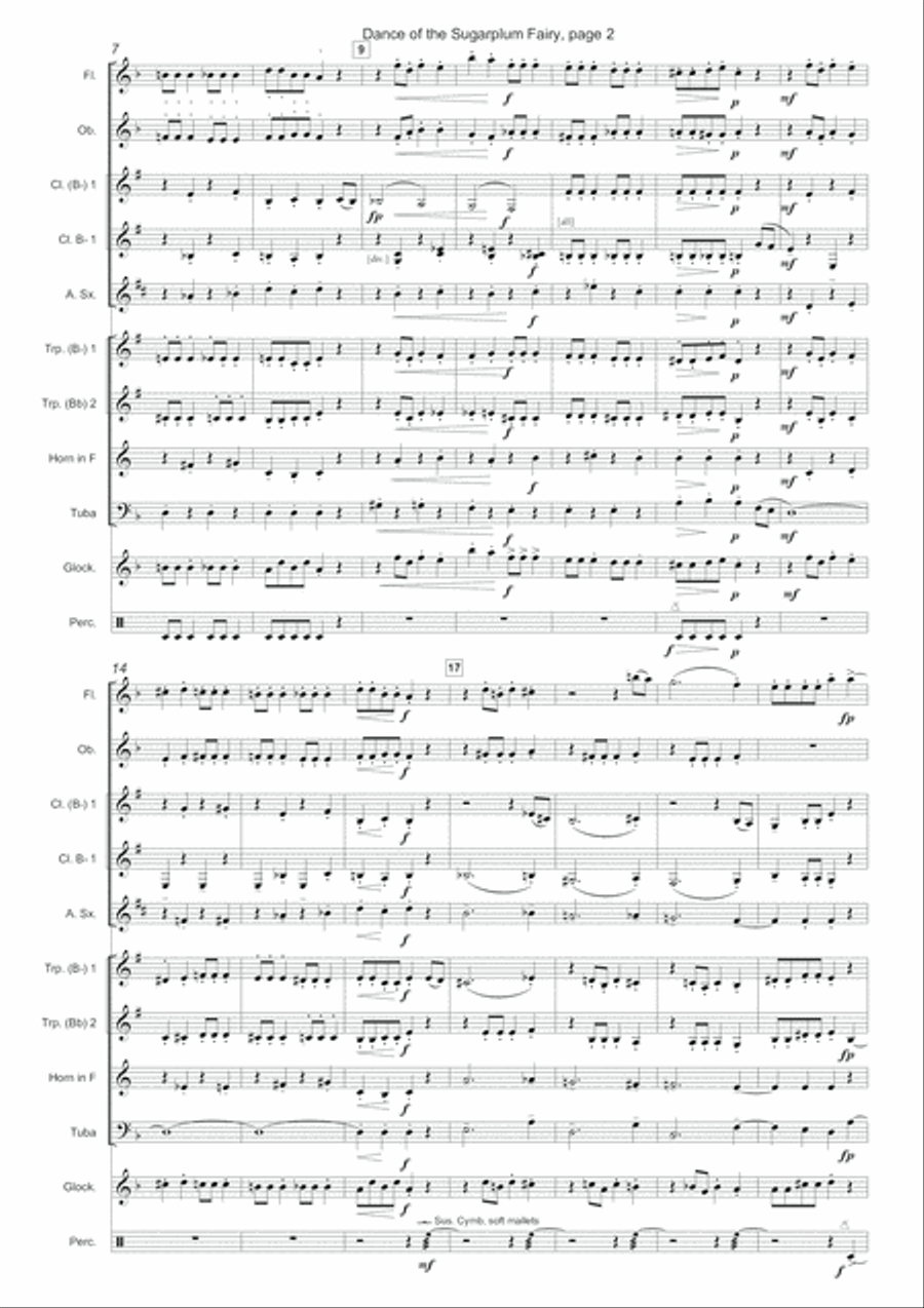 Dance of the sugarplum fairy Concert Band scores gallery preview page 3