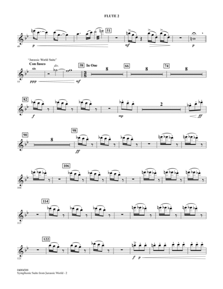 Jurassic World (Symphonic Suite) - Flute 2