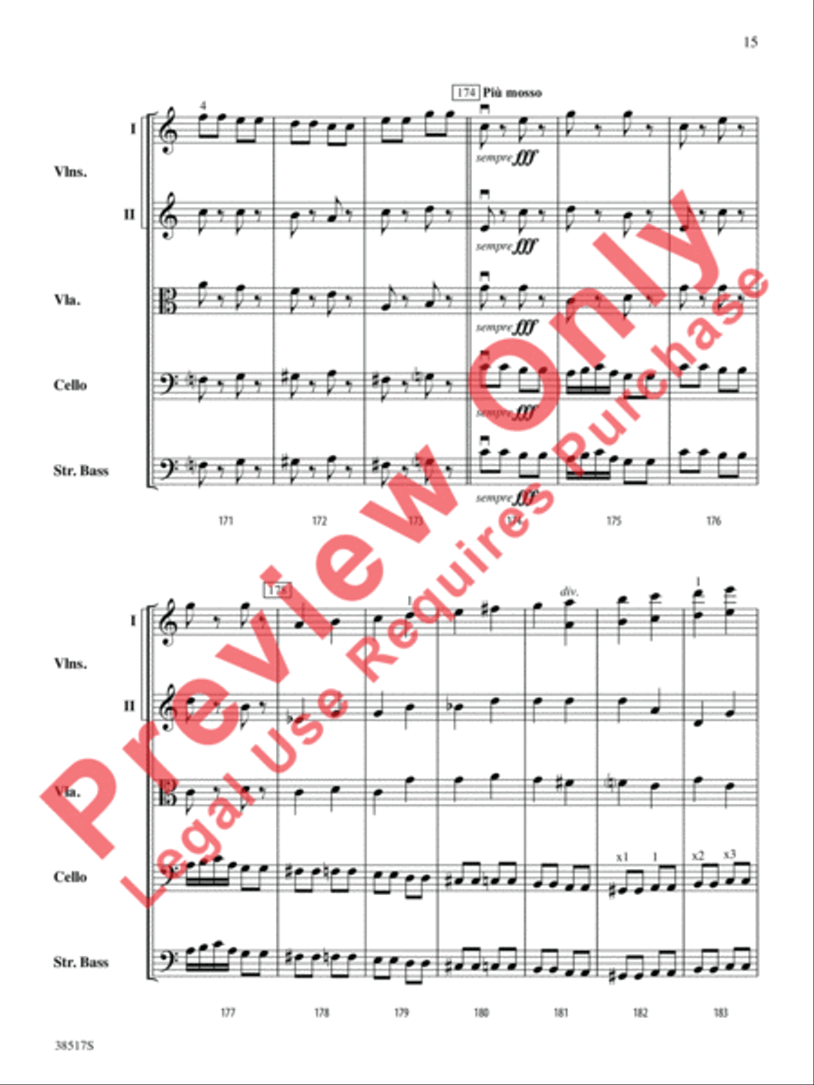 Serenade for Strings String Orchestra scores gallery preview page 16