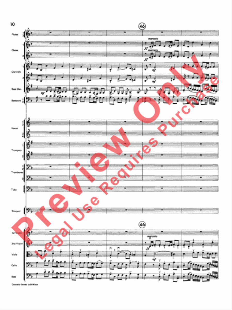 Concerto Grosso in D Minor Full Orchestra scores gallery preview page 11