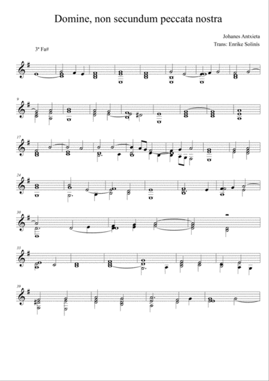 Domine non secundum Peccata Acoustic Guitar scores gallery preview page 2