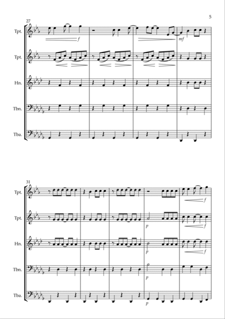 Harvest Moon Brass Ensemble scores gallery preview page 5