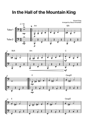 In the Hall of the Mountain King - Tuba Duet with Chord Notations