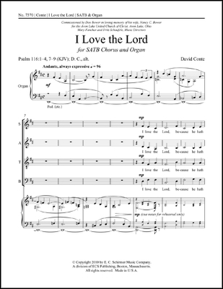 Book cover for I Love the Lord