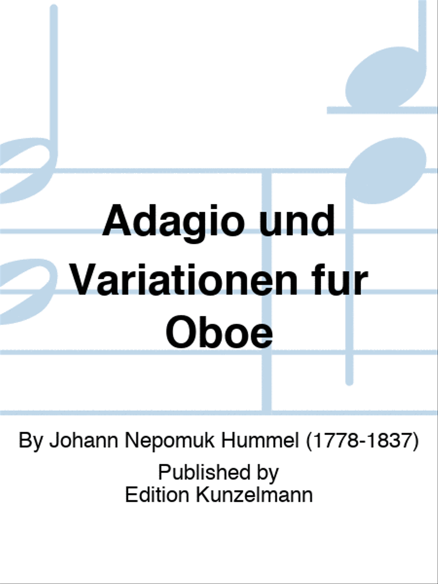 Adagio and variations for oboe Oboe scores gallery preview page 1