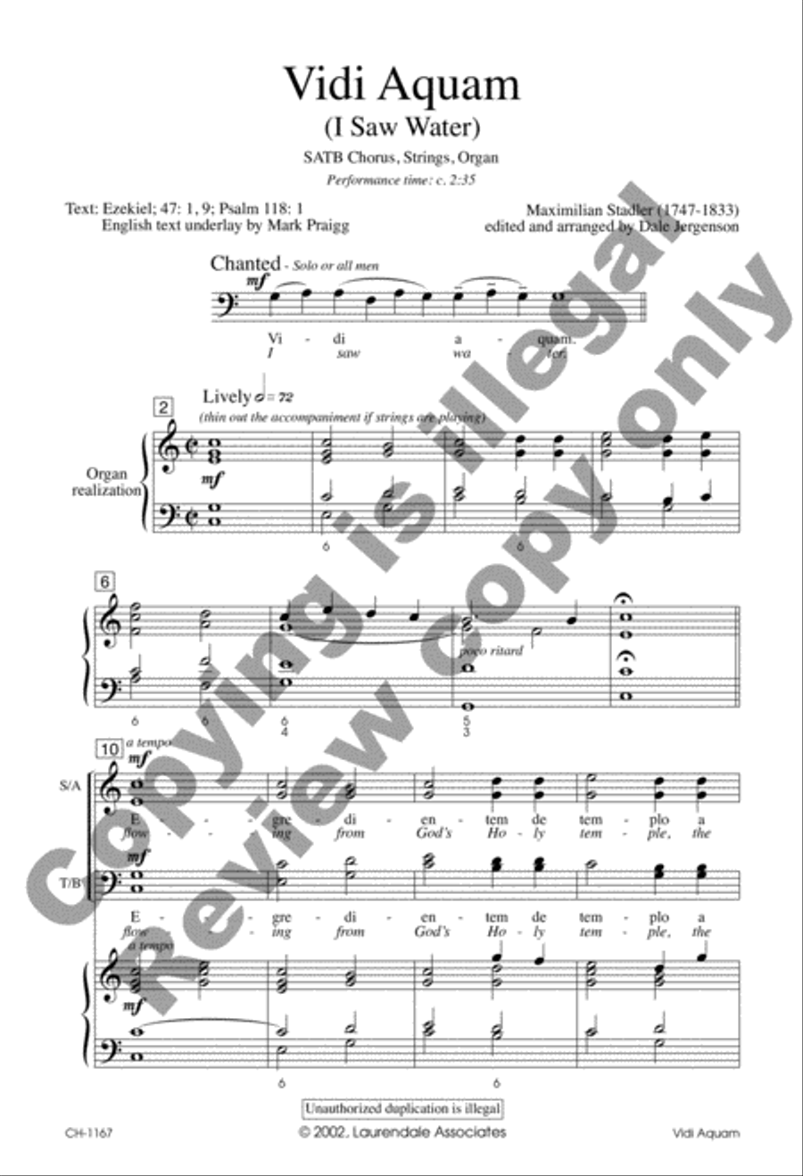 Vidi Aquam Vidi Aquam 4-Part scores gallery preview page 4