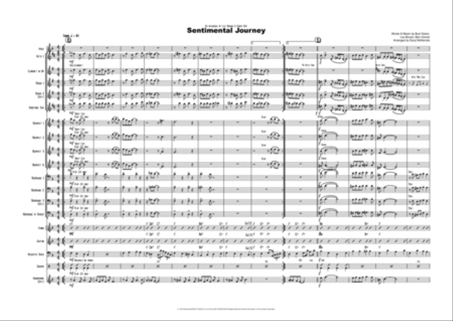 Sentimental Journey Jazz Ensemble scores gallery preview page 1