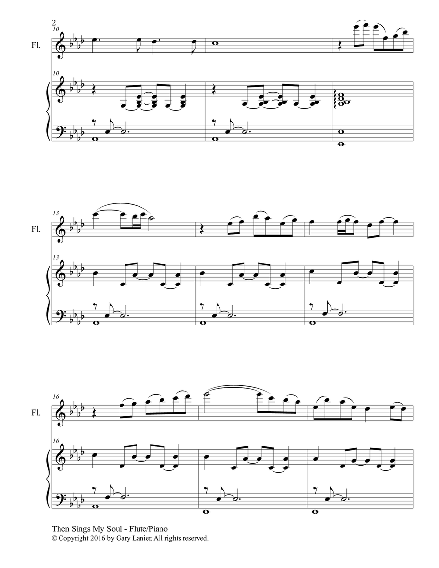 THEN SINGS MY SOUL (For Flute & Piano with Parts) Flute Solo scores gallery preview page 3