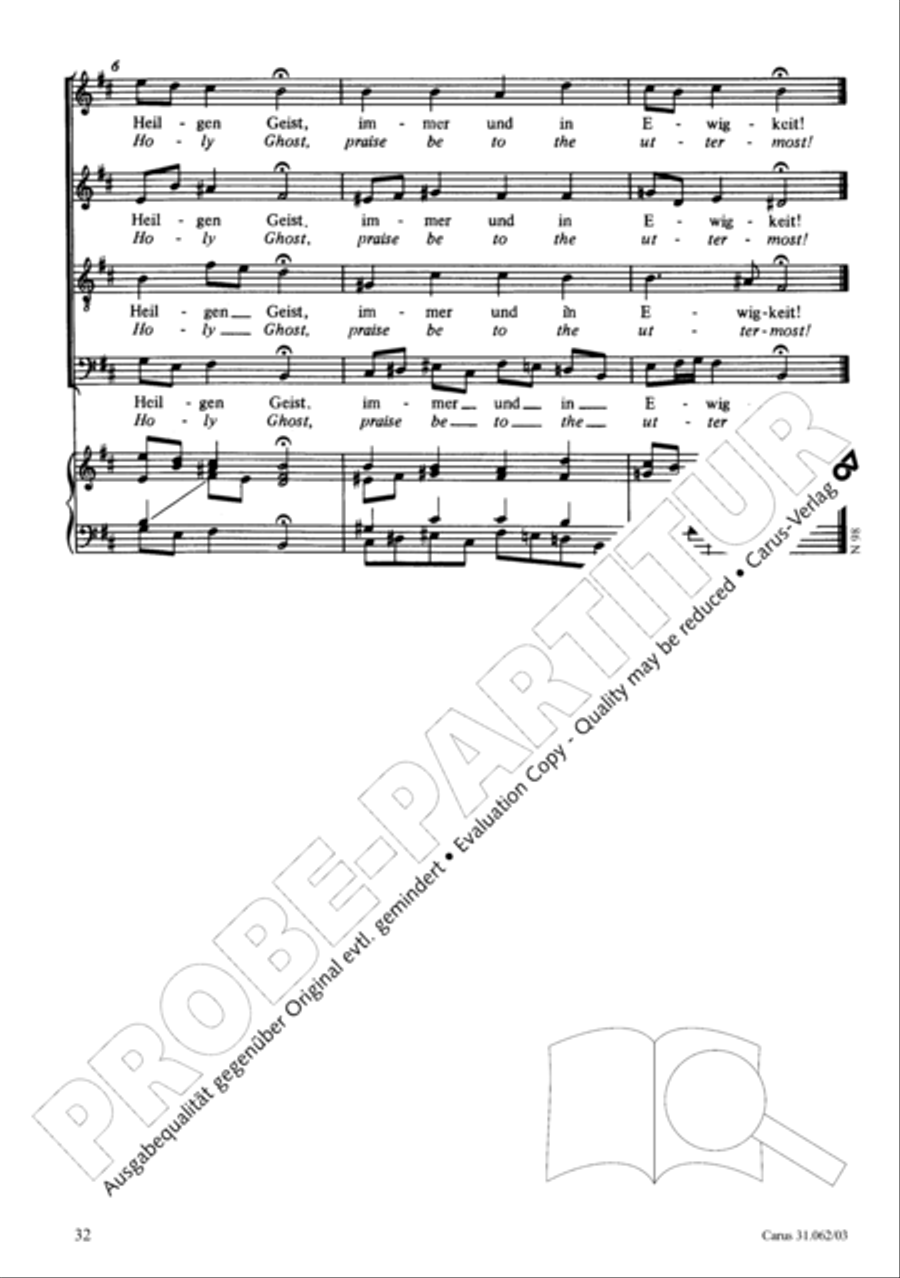 Now come, the nation's Saviour (Nun komm, der Heiden Heiland) 4-Part scores gallery preview page 33