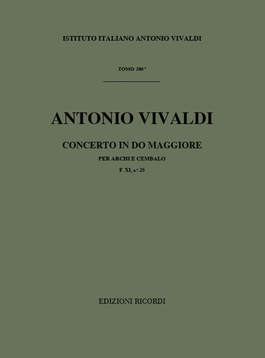 Concerto Per Archi E B.C. In Do Rv 110