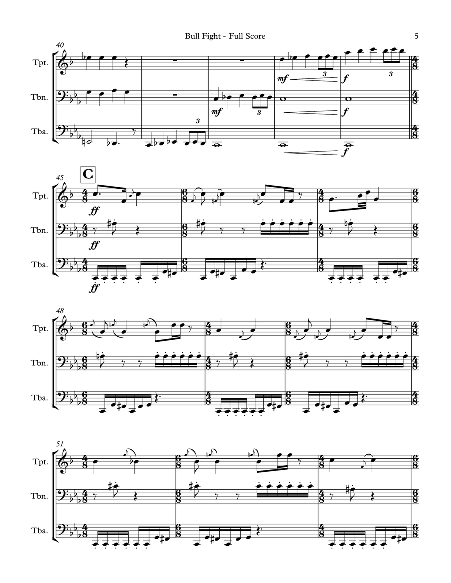 Bull Fight Brass Ensemble scores gallery preview page 5