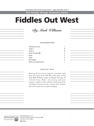Fiddles Out West: Score