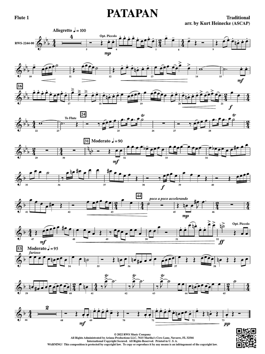 Patapan: 1st Flute