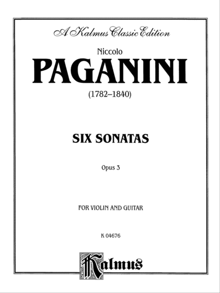 Six Sonatas for Violin and Guitar, Op. 3 Small Ensemble scores gallery preview page 2