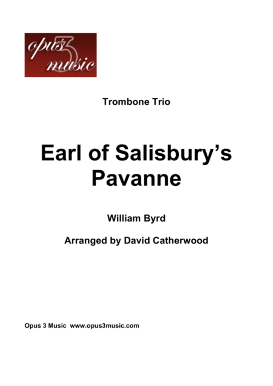 Trombone Trio - Earl of Salisbury's Pavanne by William Byrd arranged by David Catherwood Trombone scores gallery preview page 1