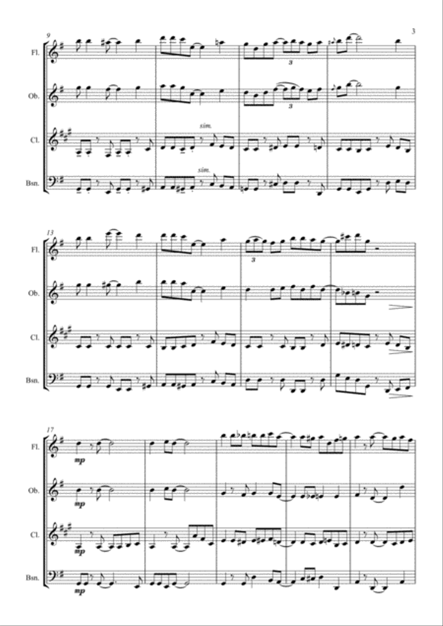 That Christmas Swing Thing... - for Woodwind Quartet Woodwind Quartet scores gallery preview page 3