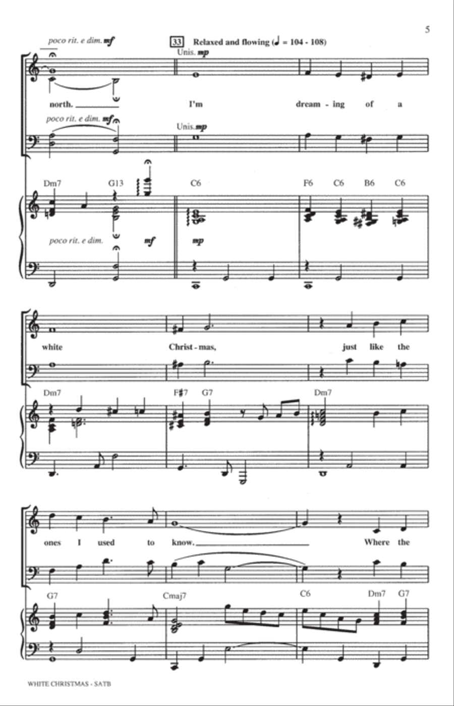White Christmas (from Holiday Inn) (arr. Mac Huff) 4-Part scores gallery preview page 4