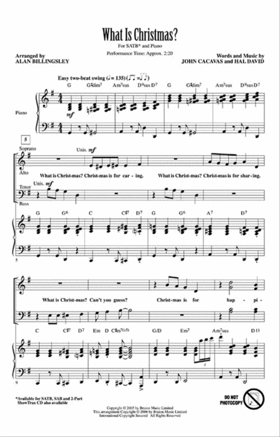 What Is Christmas 4-Part scores gallery preview page 2
