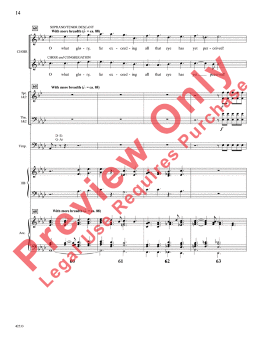 Fanfare and Canticle for Easter Day Choir scores gallery preview page 15