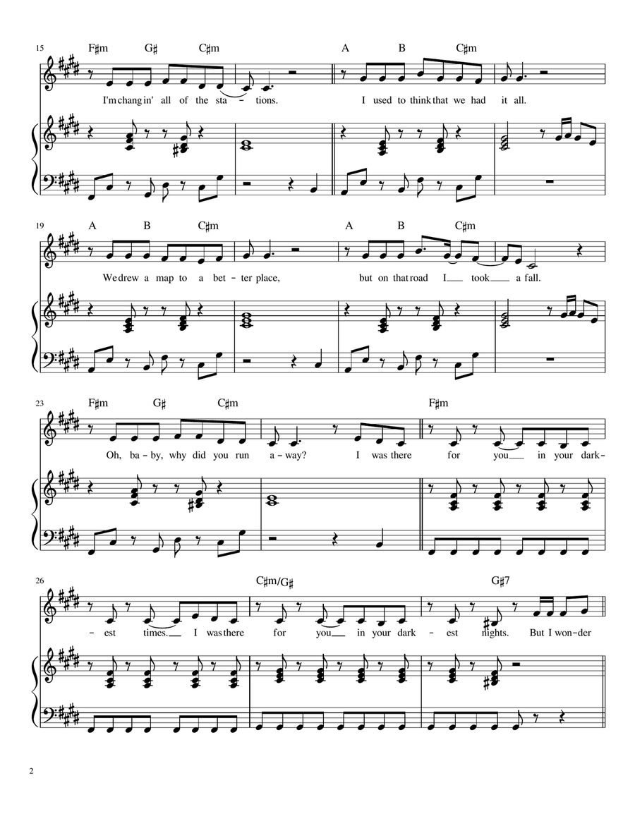 Maps Piano, Vocal scores gallery preview page 2
