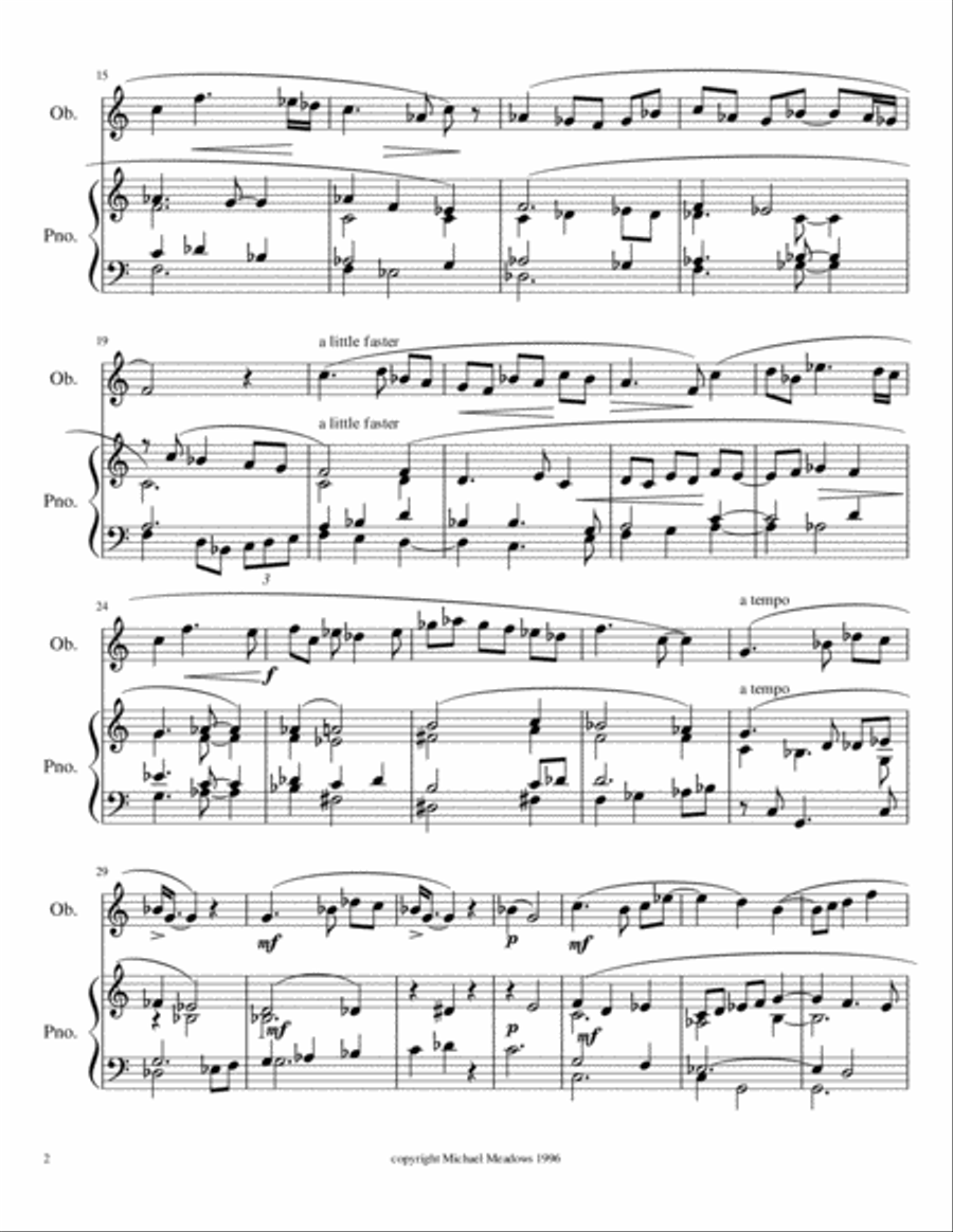 Sonatina for Oboe Woodwind Duet scores gallery preview page 2