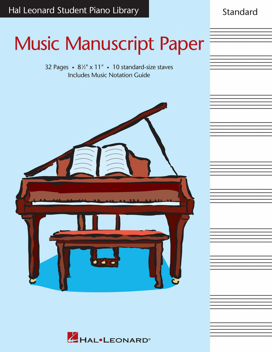 Hal Leonard Student Piano Library Standard Music Manuscript Paper
