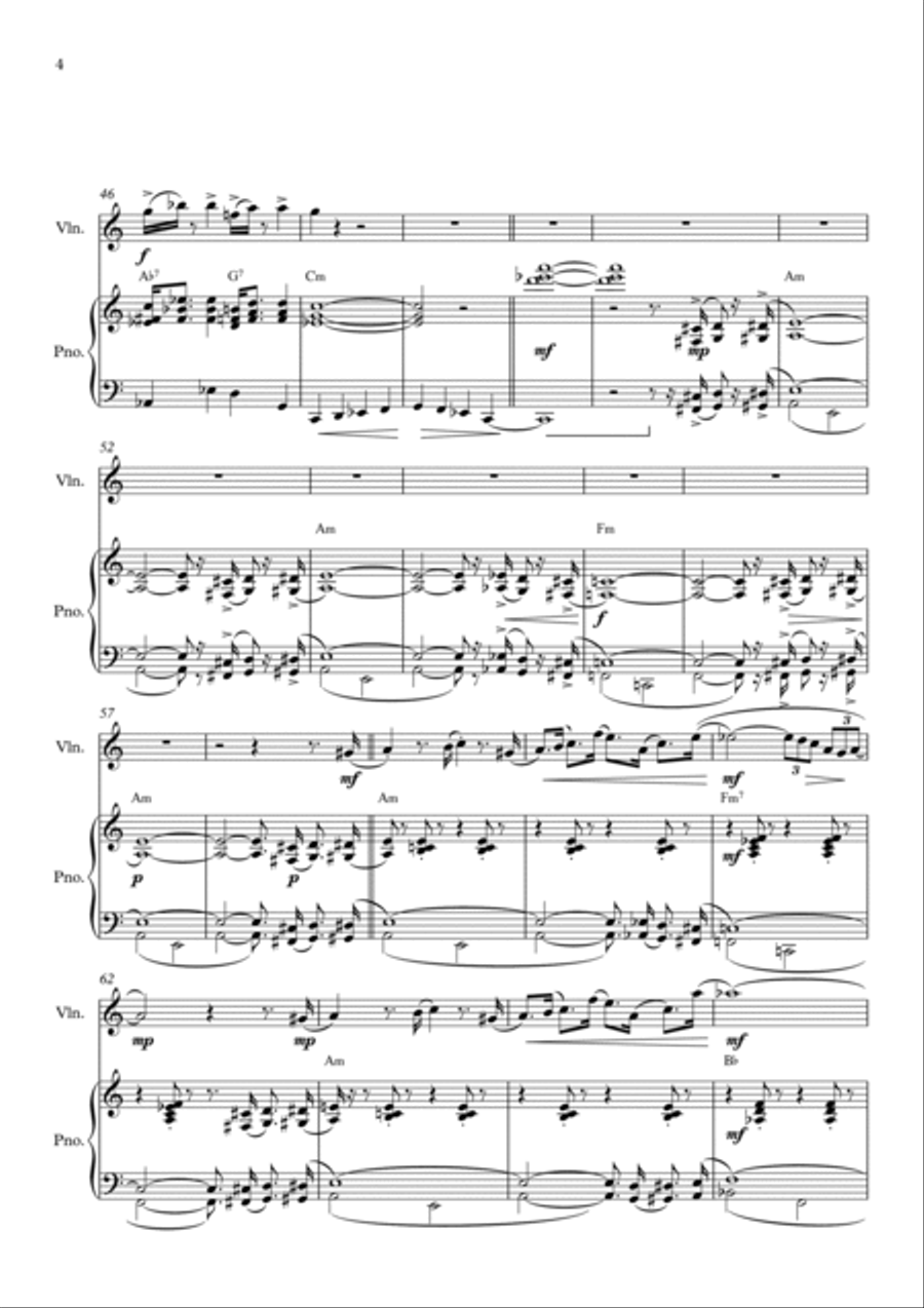 The Pink Panther Violin Solo scores gallery preview page 4