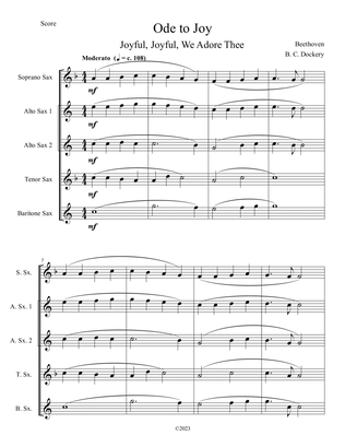 Ode to Joy (Sax Quintet)