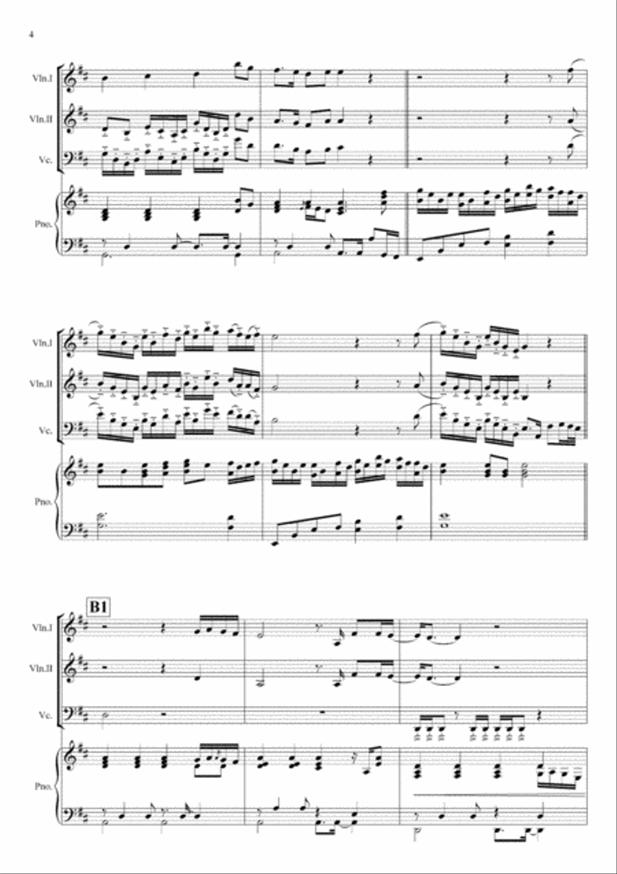 (Everything I Do) I Do It For You (Everything I Do) I Do It For You Piano Trio scores gallery preview page 4