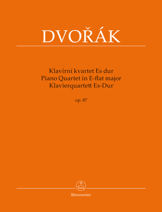 Book cover for Piano Quartet E flat major, Op. 87