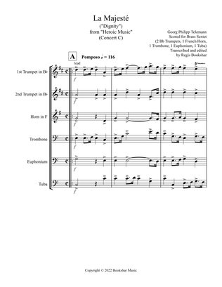 La Majeste (from "Heroic Music") (C) (Brass Sextet - 2 Trp, 1 Hrn, 1 Trb, 1 Euph, 1 Tuba)