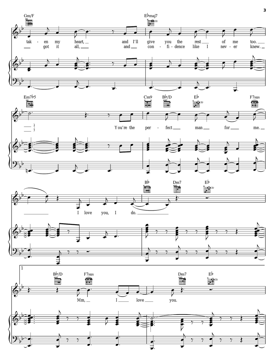 Love You I Do Love You I Do Piano, Vocal, Guitar scores gallery preview page 3