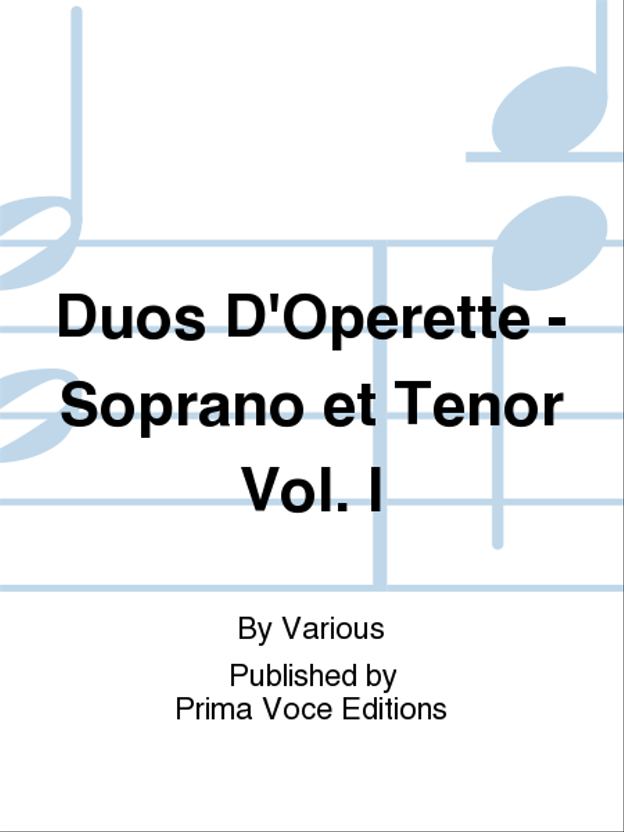 Duos D'Operette - Soprano et Tenor Vol. I Tenor Voice scores gallery preview page 1