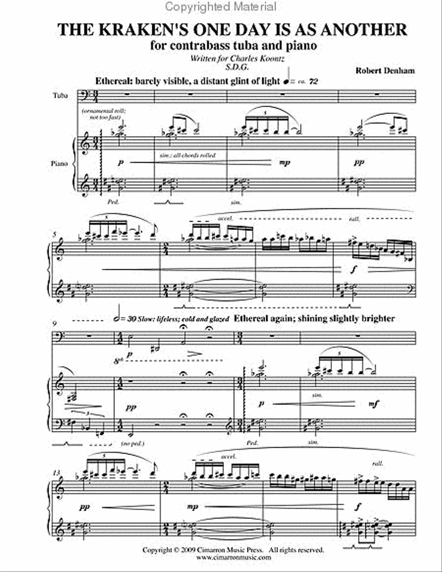 The Kraken's One Day is as Another Tuba scores gallery preview page 2