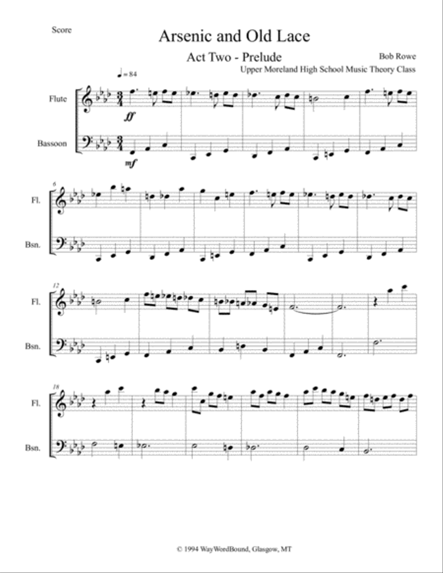 Arsenic and Old Lace - Incidental Music Small Ensemble scores gallery preview page 5