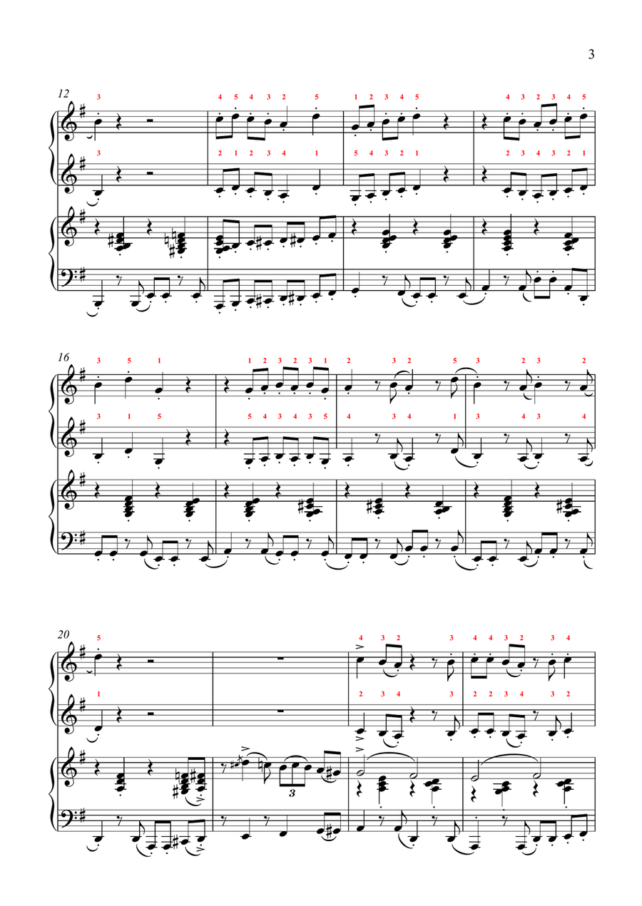 Five-Finger Foxtrot (Piano Duet - Four Hands) Piano Method scores gallery preview page 3