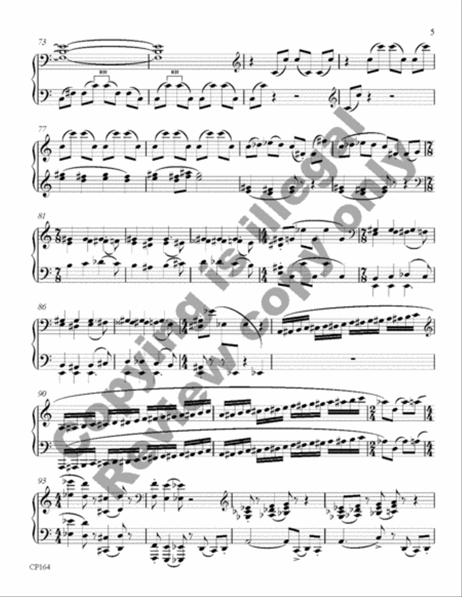 Rondeau Piano Solo scores gallery preview page 5