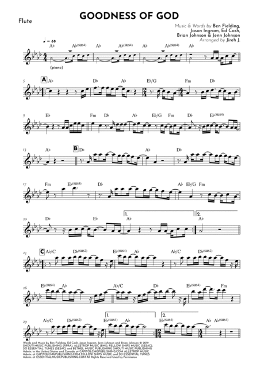 Goodness Of God Flute Solo scores gallery preview page 2