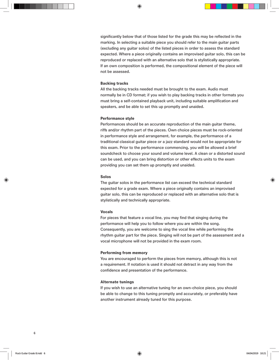 LCME Rock Guitar Handbook 2019 - Grade 8 Electric Guitar scores gallery preview page 6