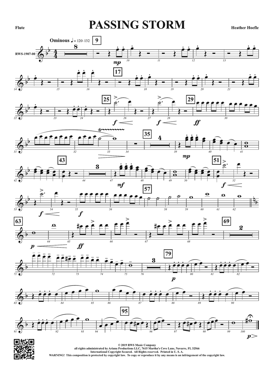 Passing Storm: 1st Flute Flute scores gallery preview page 1