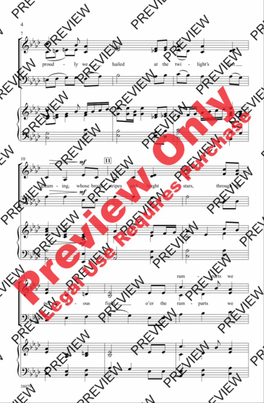 The Star-Spangled Banner The Star-Spangled Banner 3-Part scores gallery preview page 4