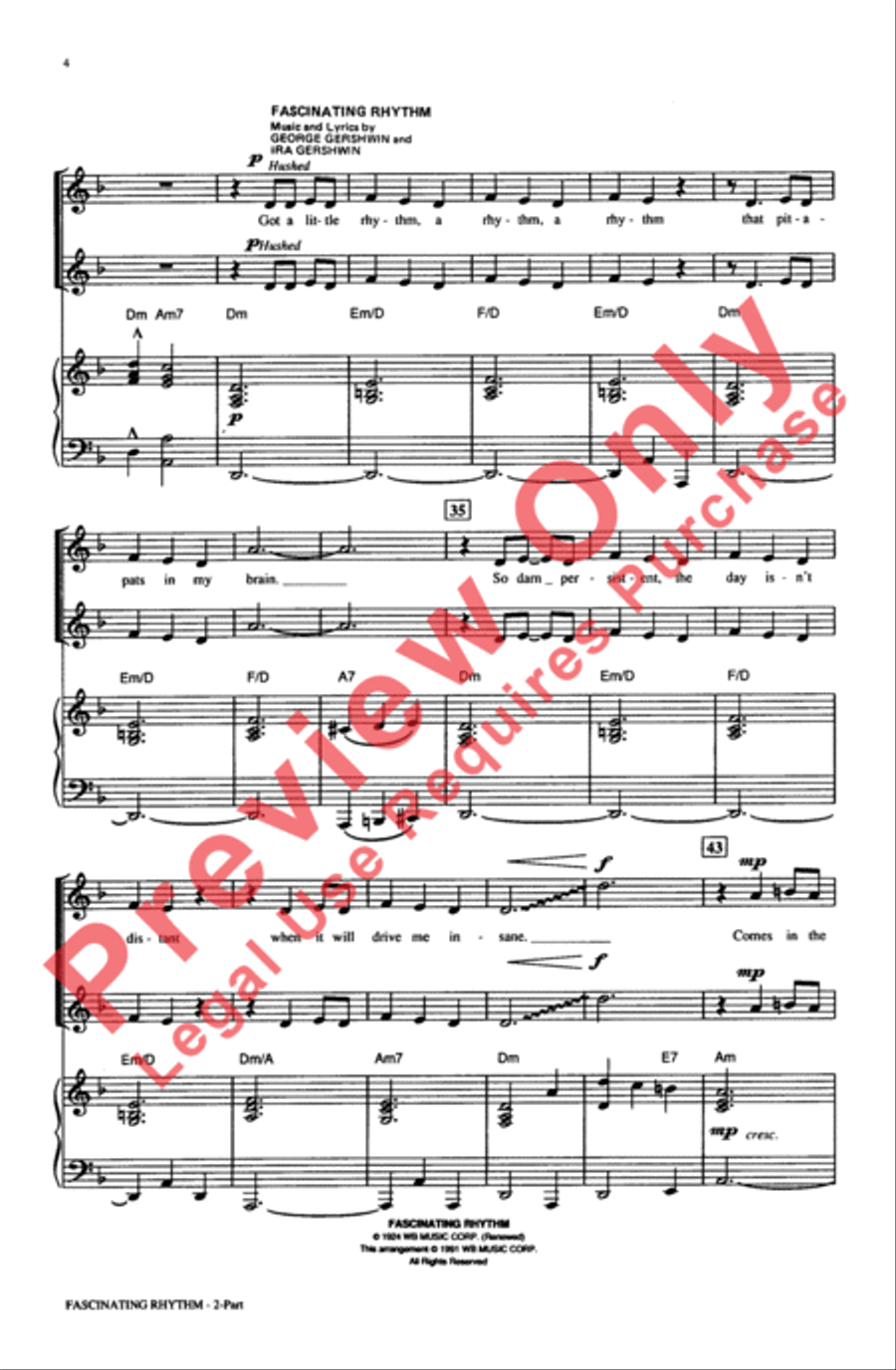 Fascinating Rhythm 2-Part scores gallery preview page 4